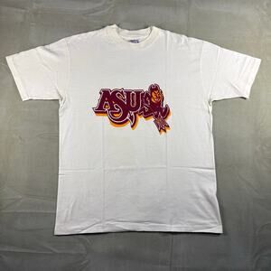 Vintage Arizona State Sun Devils T Shirt XL White Hanes Beefy‎ T USA ASU 90s